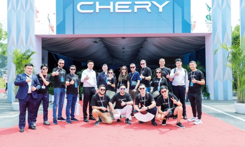 Chery displays ecological products related to automobiles Chery displays ecological products related to automobiles
