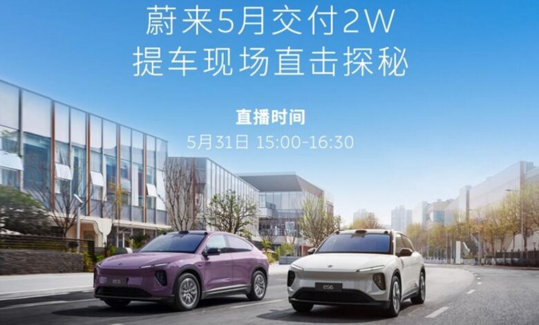 Nio delivers over 20,000 cars in May, mobile app poster hints Nio delivers over 20,000 cars in May, mobile app poster hints