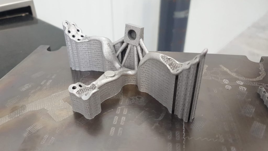 3D printed maxilla facial plate from Attenborough Medical. Photo via Rivelin Robotics.