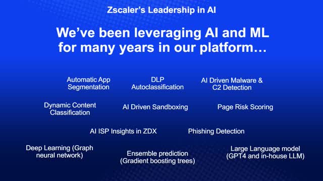 The image shows Zscaler's platforms capabilities.