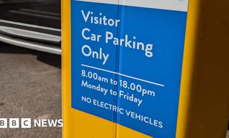 Electric car driver turned away from hospital car park Electric car driver turned away from hospital car park