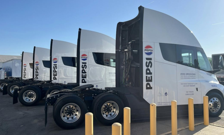 PepsiCo’s California-based EV fleet to more than triple, with more Tesla Semis and Ford E-Transit vans PepsiCo’s California-based EV fleet to more than triple, with more Tesla Semis and Ford E-Transit vans