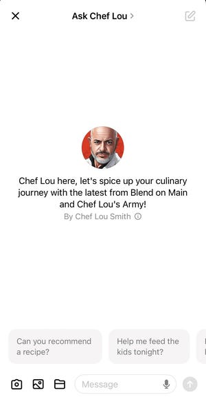 Chef Lou Smith of Blend on Main and The Peach Pit Cafe in Manasquan shares his culinary knowledge via ChatGPT.