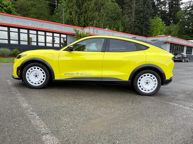 The 2024 Mustang Mach-E Rally develops 480 hp and 700 pound-feet of torque. Prices start at $58,100, excluding destination charge.