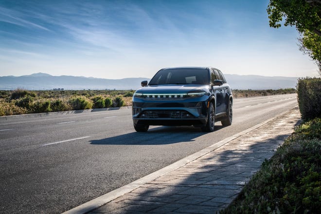 Jeep unveiled its first electric vehicle on Thursday, the Wagoneer S Launch Edition, which is expected to hit dealers in the fall.