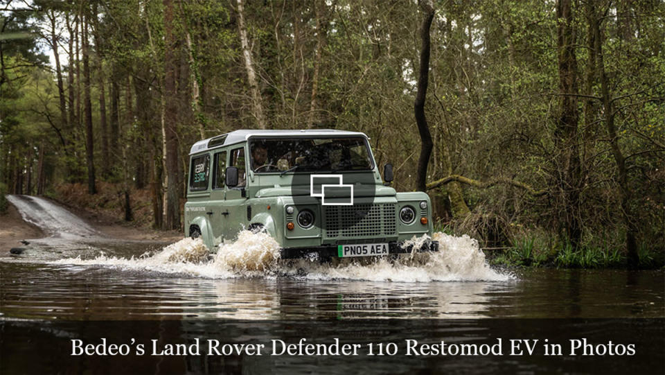 Bedeo's all-electric 2005 Land Rover Defender 110 restomod.