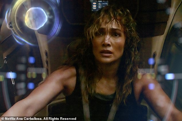 Jennifer Lopez's latest film Atlas premiered on Netflix on Friday, but it hit the service amid a wave of withering negative reviews from film critics; still from Atlas