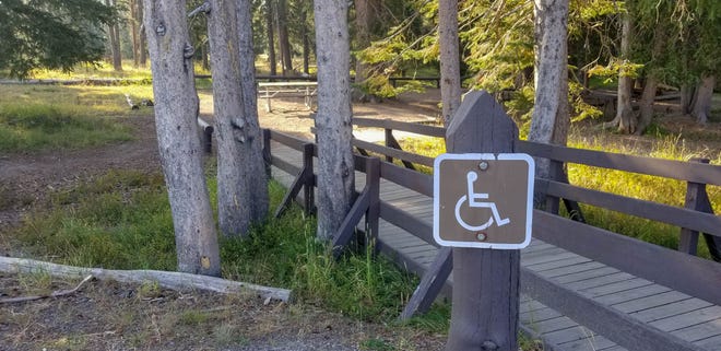 West Thumb Picnic Area
At West Thumb Geyser Basin - sign for wheelchair accessibilty
Yellowstone National Park
08/15/2018