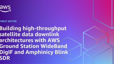 Building high-throughput satellite data downlink architectures with AWS Ground Station WideBand DigIF and Amphinicy Blink SDR