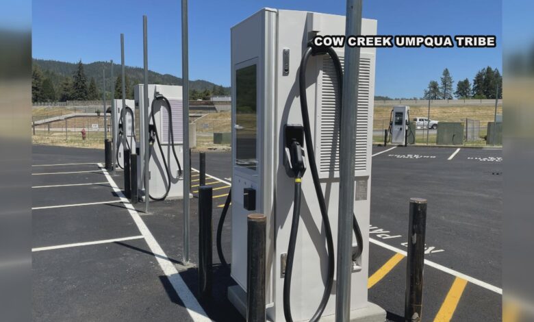 Grand opening of electric vehicle charging stations in Canyonville