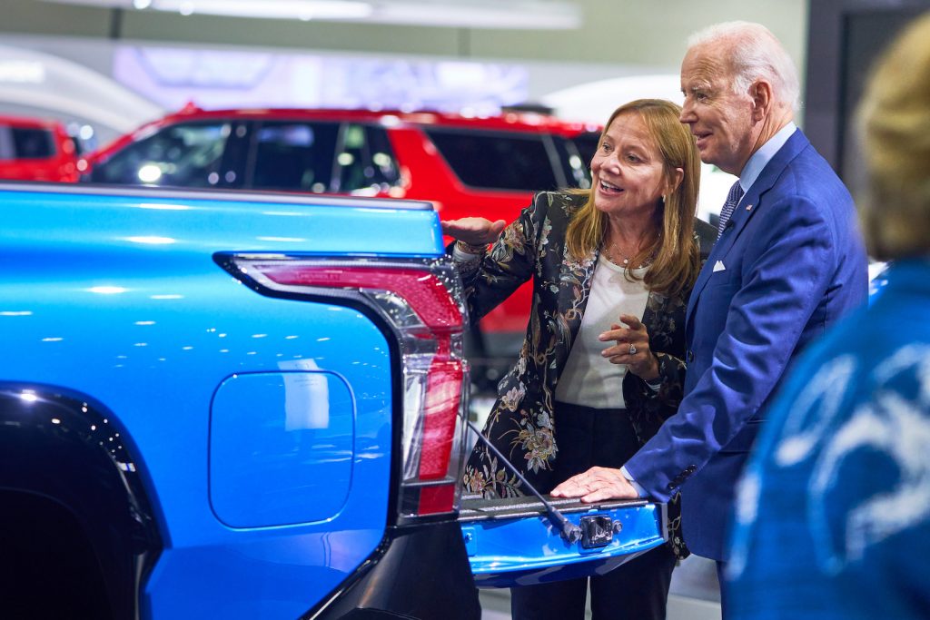 President Biden Tours Broad Portfolio Of Evs At Detroit Auto Show