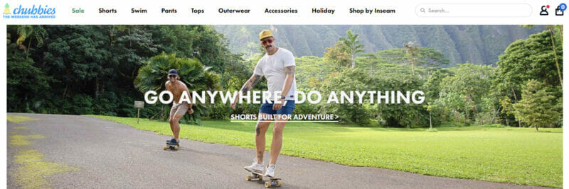 Chubbies Shorts - Best ecom web design