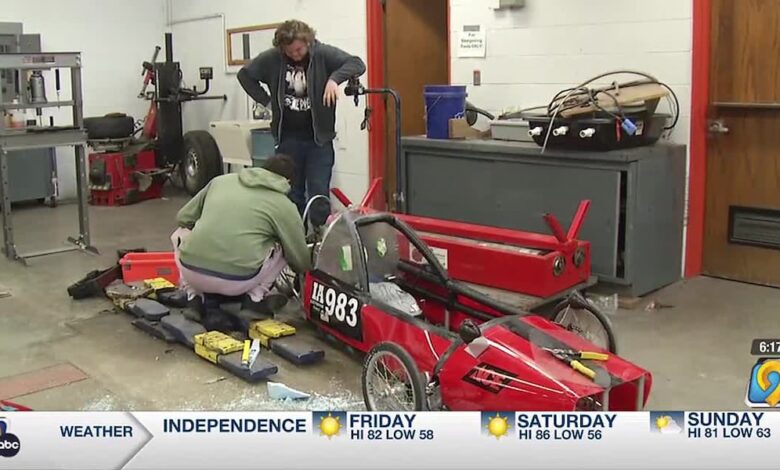 Kennedy High School students prepare for final electric car races of season Kennedy High School students prepare for final electric car races of season