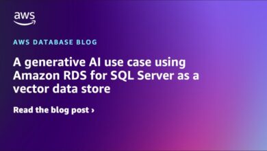 A generative AI use case using Amazon RDS for SQL Server as a vector data store