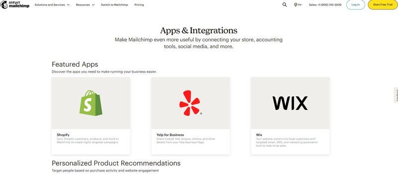 Mailchimp integrations. 