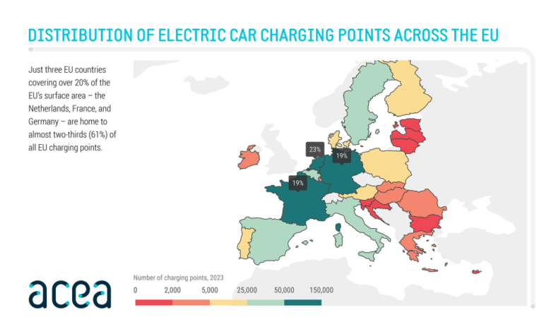 Interactive map – Correlation between electric car sales and charging point availability (2023 data) – ACEA Interactive map – Correlation between electric car sales and charging point availability (2023 data) – ACEA