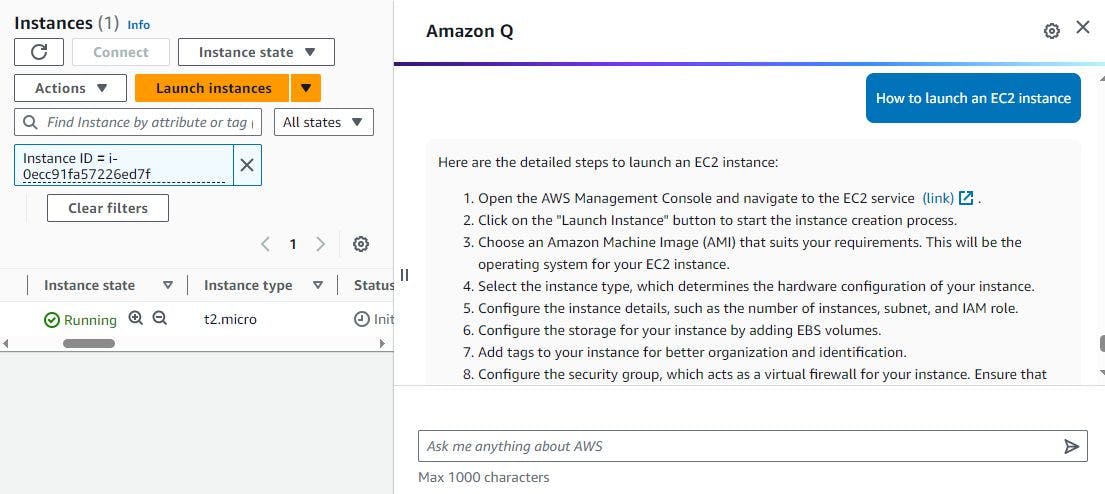 A running instance after following the step by Q 