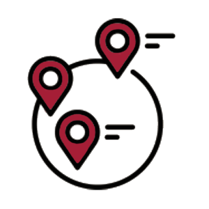 Map icon representing locations with EV Charging Stations and Tesla Charging Stations to support your electric vehicles.