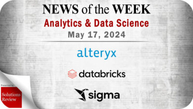 Analytics and Data Science News for the Week of May 17; Updates from Alteryx, Databricks, Sigma Computing & More