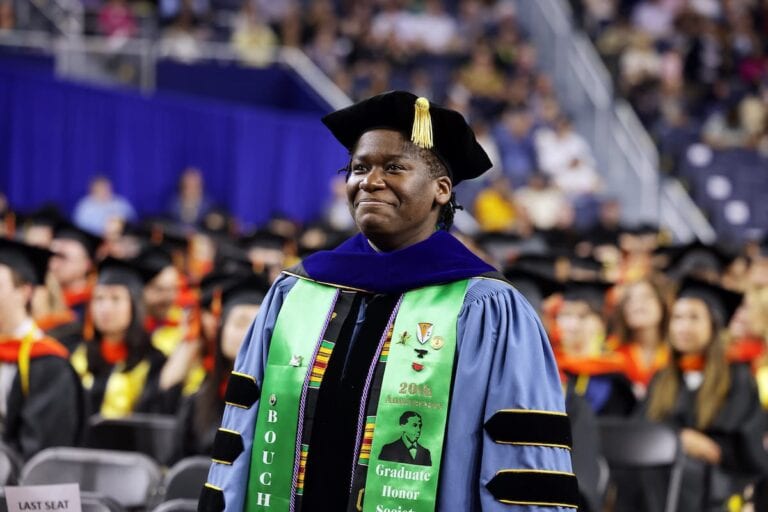 Oluwami, "Wami," Dosunmu-Ogunbi has made history as the first Black woman to earn a PhD degree in U-M Robotics at the Michigan University