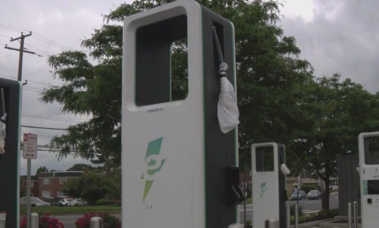 Thieves target electric vehicle charging stations, likely for copper in cables: officials Thieves target electric vehicle charging stations, likely for copper in cables: officials
