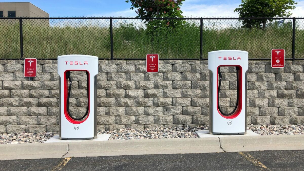 Tesla charging station