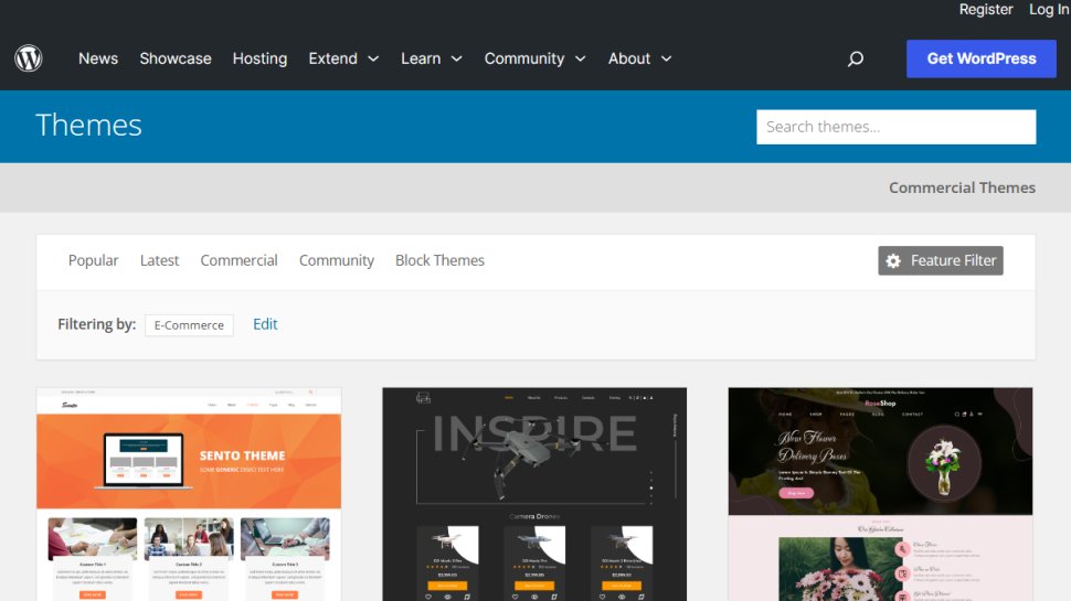 Website screenshot for WordPress Theme Directory