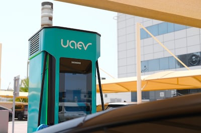  Etihad Water and Electricity unveiled a joint venture, UAEV, to provide and promote fast and accessible electric vehicle charging infrastructure across the UAE. Photo: Ministry of Energy and Infrastructure