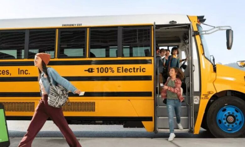 The first electric school bus fleet in the US will also power homes The first electric school bus fleet in the US will also power homes