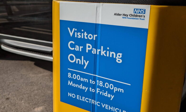 Electric Vehicle Turned Away From Hospital Car Park Electric Vehicle Turned Away From Hospital Car Park