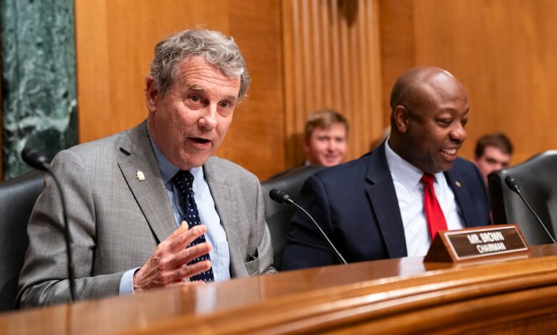 Brown to join Manchin on measure to undo electric car tax credit exemption Brown to join Manchin on measure to undo electric car tax credit exemption