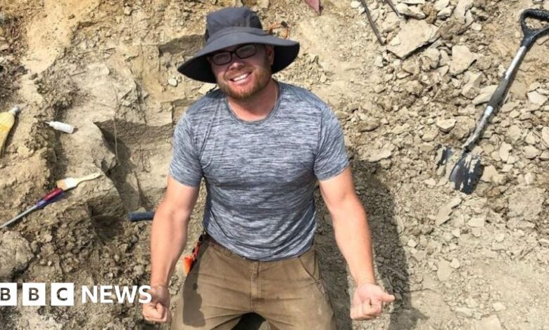 Dinosaur hunter stumbles across million-dollar find Dinosaur hunter stumbles across million-dollar find
