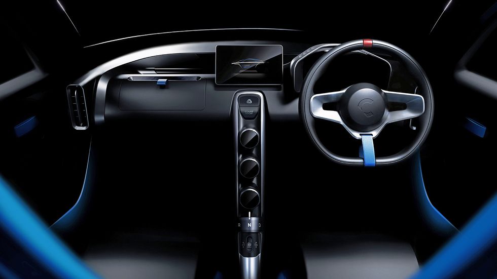 a close up of a car steering wheel