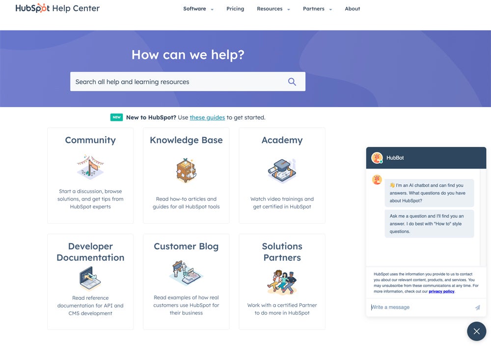 HubSpot Help Center.