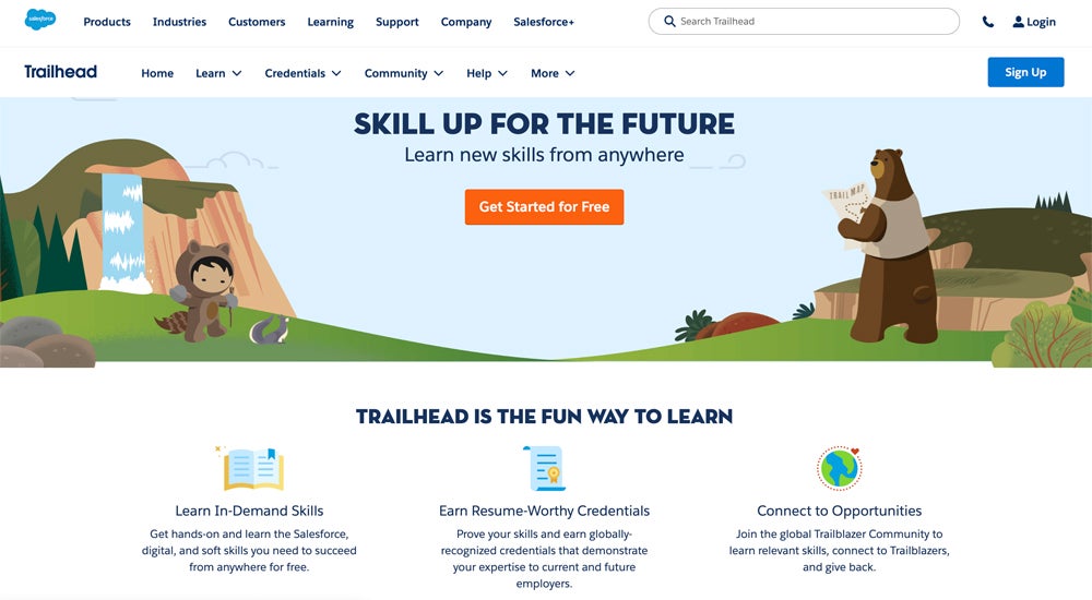 Salesforce's Trailhead.