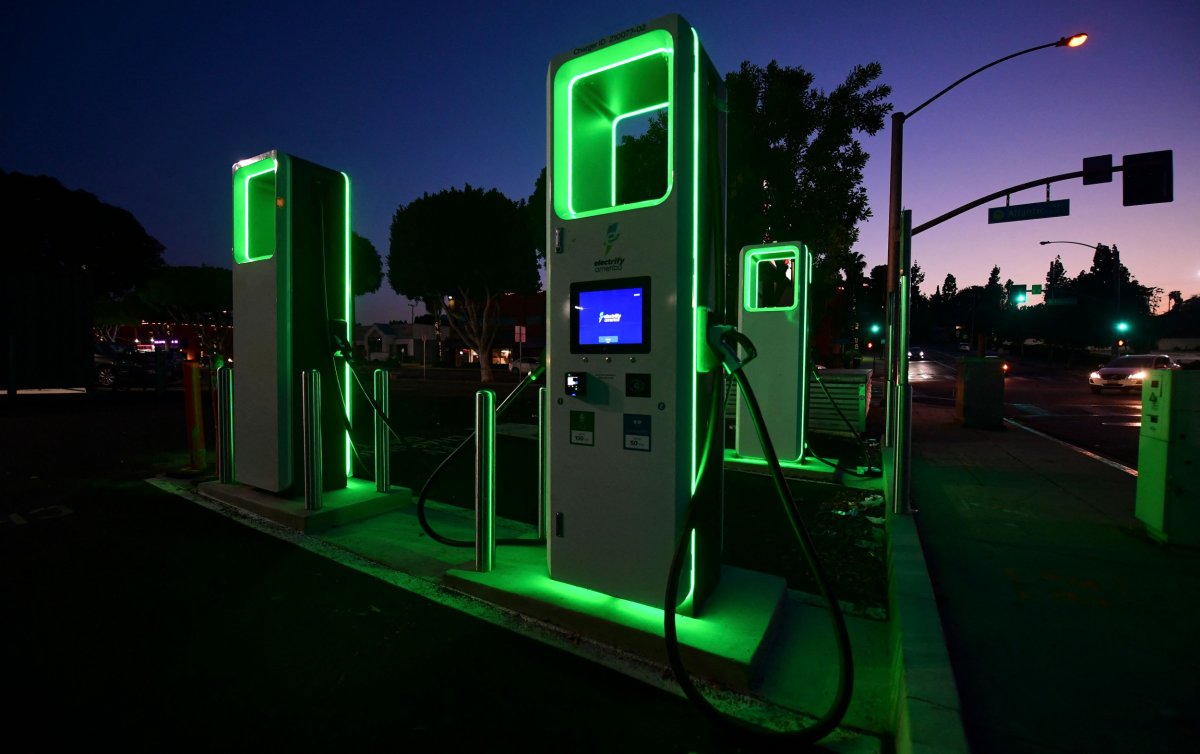 An Electric Vehicle charging station in Monterey 