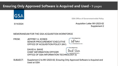 Cybersecurity best practices have taken a significant leap forward with this US GSA Announcement Cybersecurity best practices have taken a significant leap forward with this US GSA Announcement