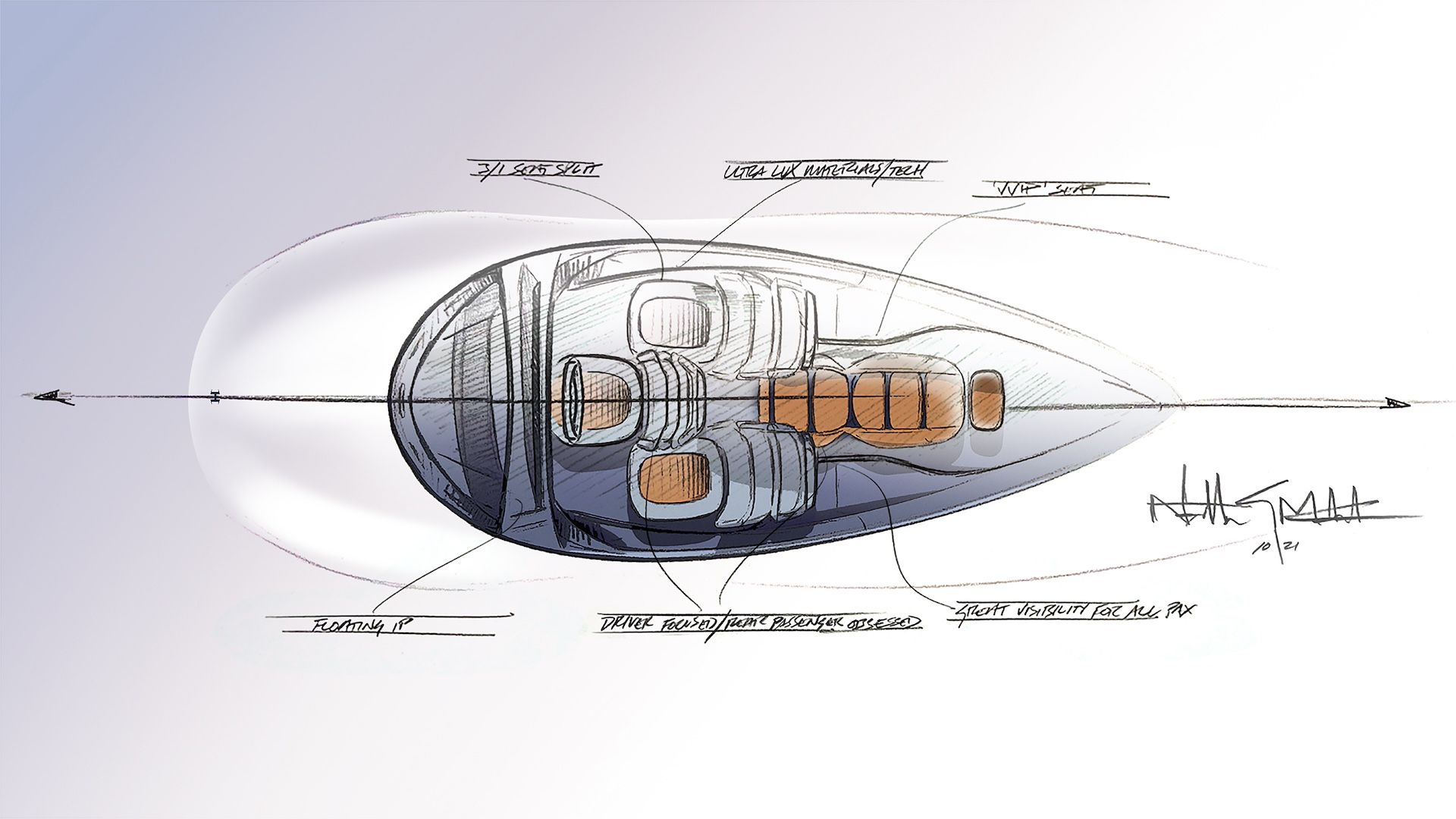 Hennessey Project Deep Space - interior plan view 