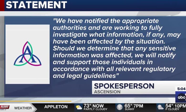 Ascension looking into cybersecurity event with its systems – WBAY