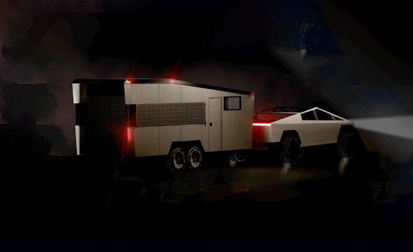 living vehicle electric cybertrailer tesla cybertruck