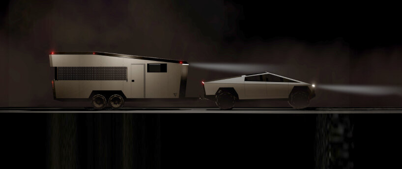 living vehicle electric cybertrailer tesla cybertruck