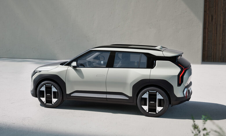 Kia unveils images of new low-cost EV with range of 350 miles Kia unveils images of new low-cost EV with range of 350 miles