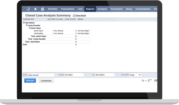 NetSuite case management tools