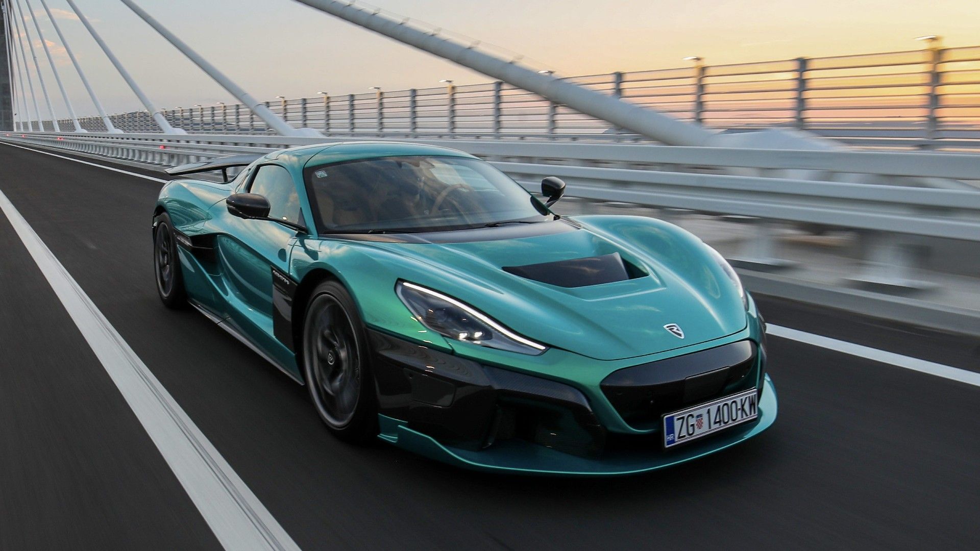 Turquoise Rimac Nevera