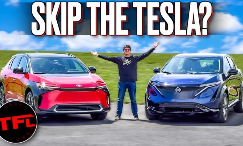 Turned Off By Tesla? Consider A Nissan Ariya Or Toyota BZ4X Turned Off By Tesla? Consider A Nissan Ariya Or Toyota BZ4X
