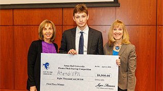 Nathaniel Bikhman with Susan and Joyce.