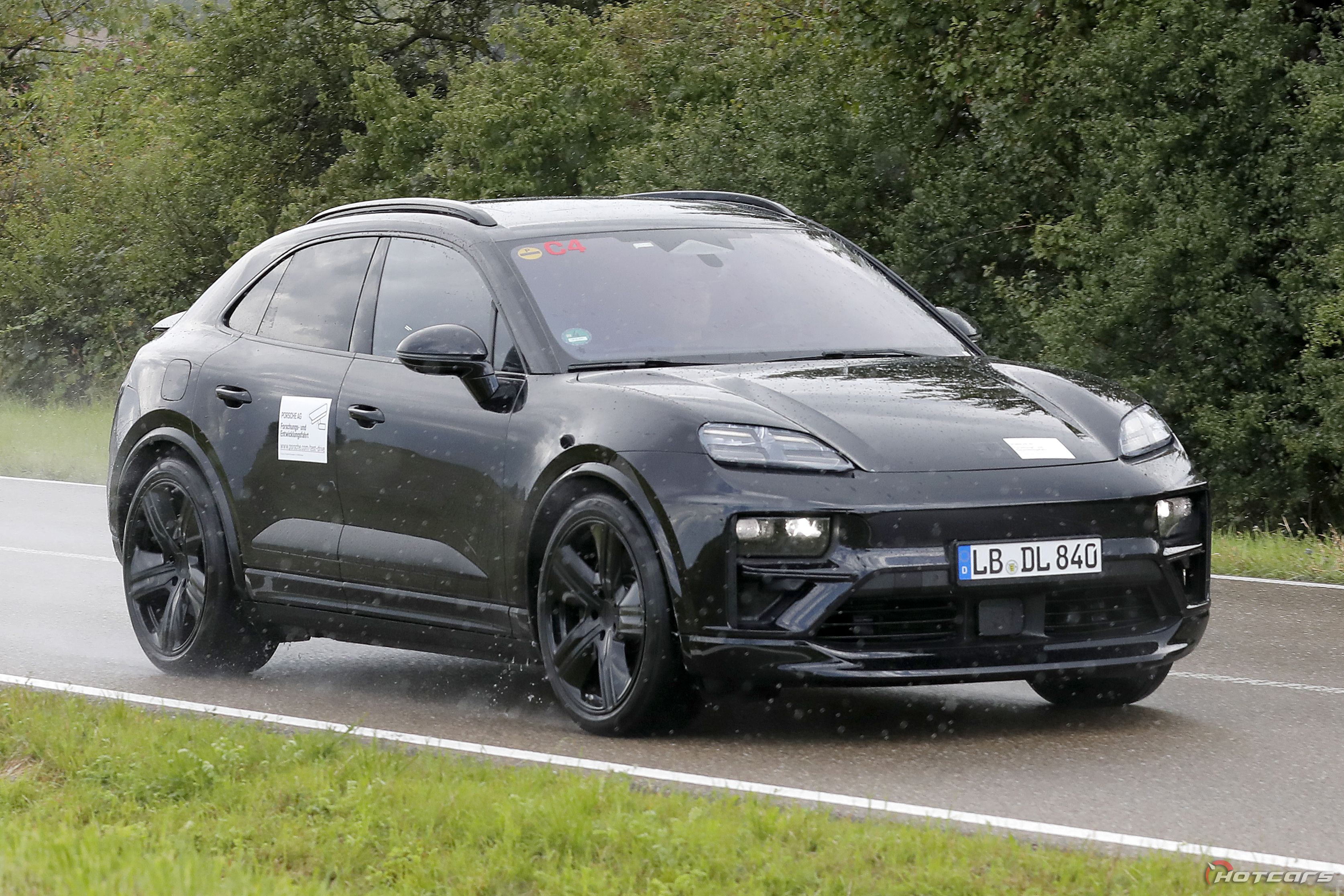 Porsche Macan EV prototype, front quarter view