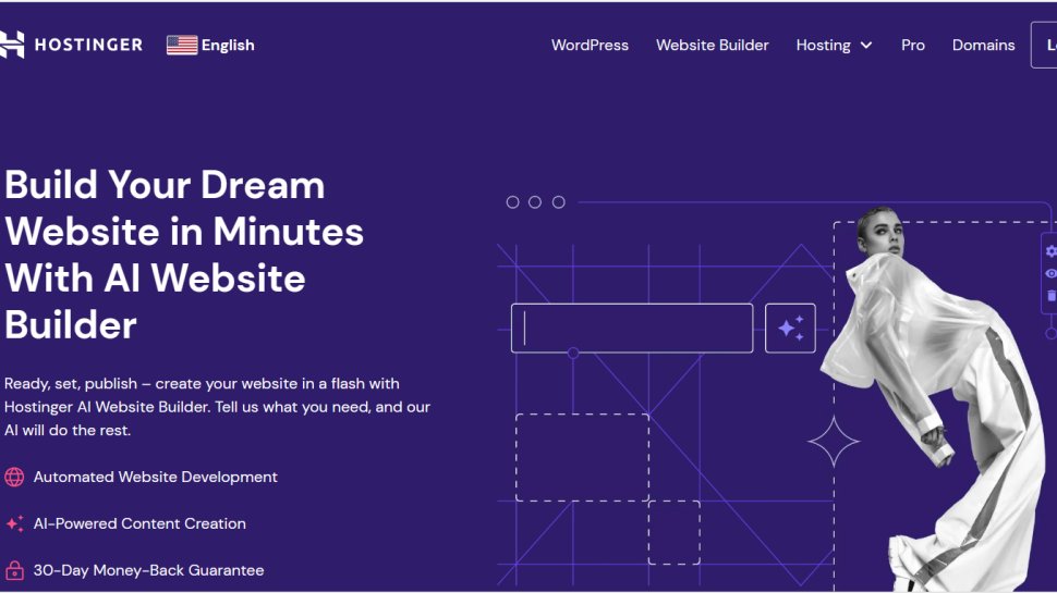 Website screenshot for Hostinger AI Builder
