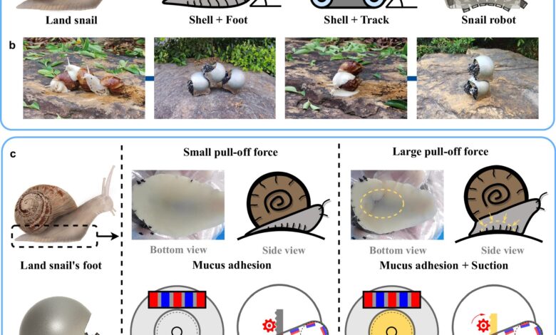Scientists create robot snails that can move independently using tracks or work together to climb Scientists create robot snails that can move independently using tracks or work together to climb