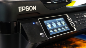 A photo of a printer made by Seiko Epson.